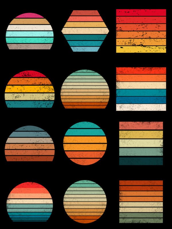 retro vintage sunset