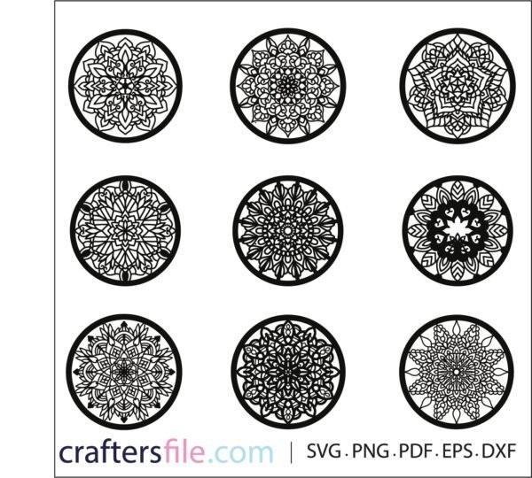 mandala laser cut vector