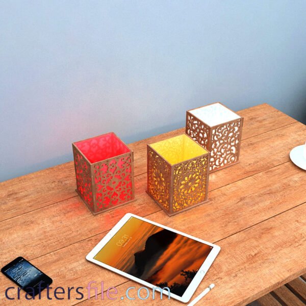 candle holder laser cut