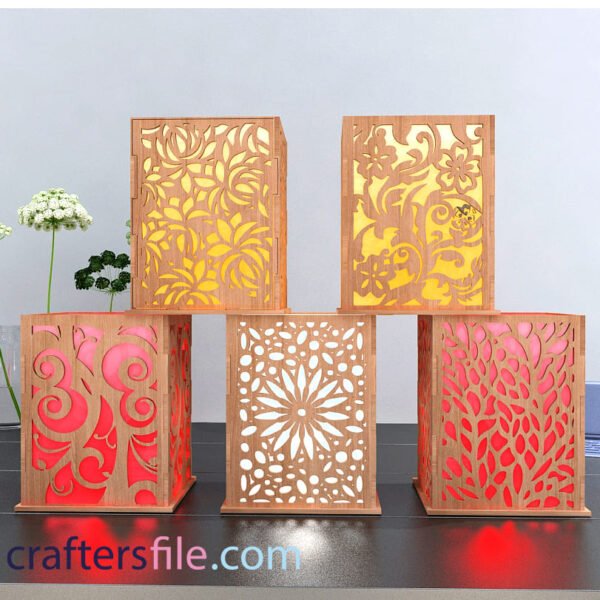 laser cut candle holder template