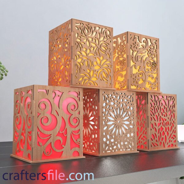 laser cut candle holder template