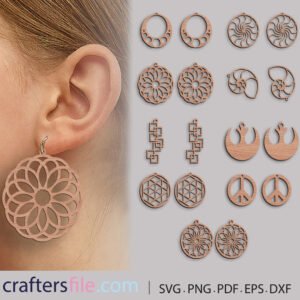 laser cut earrings