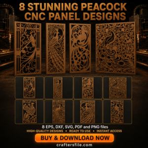 Peacock CNC Panel Designs