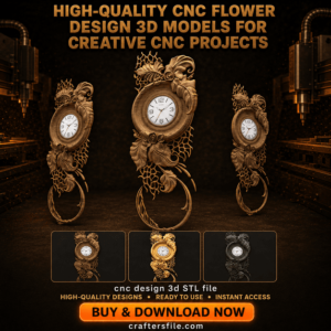 CNC Flower Design 3D Models for Creative CNC Projects