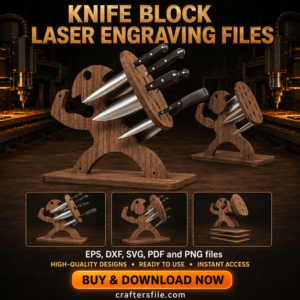 Knife Block Laser Engraving Files