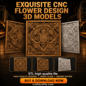 Exquisite CNC Flower Design 3D Models