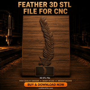 Feather 3D STL Files for CNC
