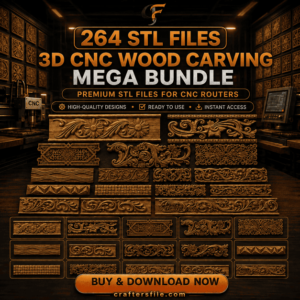 3D CNC Wood Carving Mega Bundle – STL Router Files