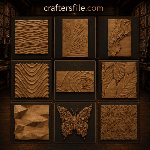 Digital 3D wood carving models compatible with CNC software