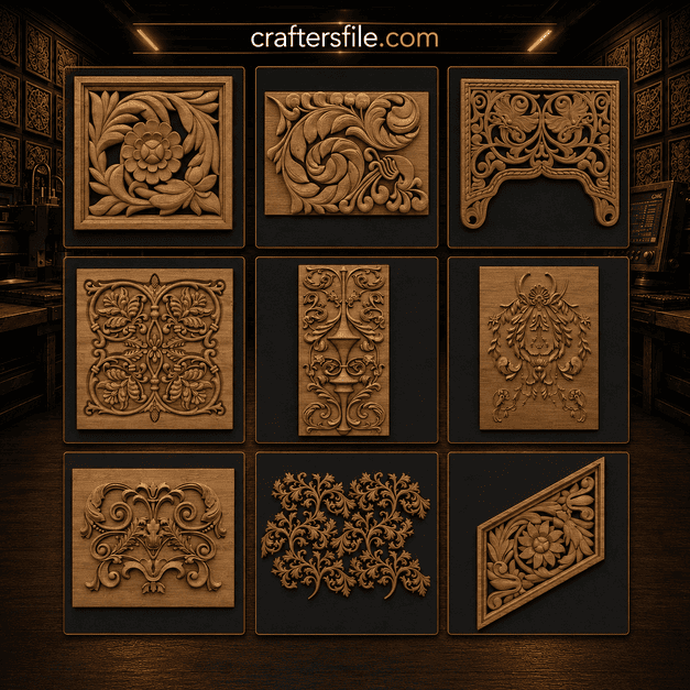 3D CNC files and relief STL designs for wood carving projects