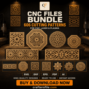 CNC files bundle featuring a selection of cutting patterns